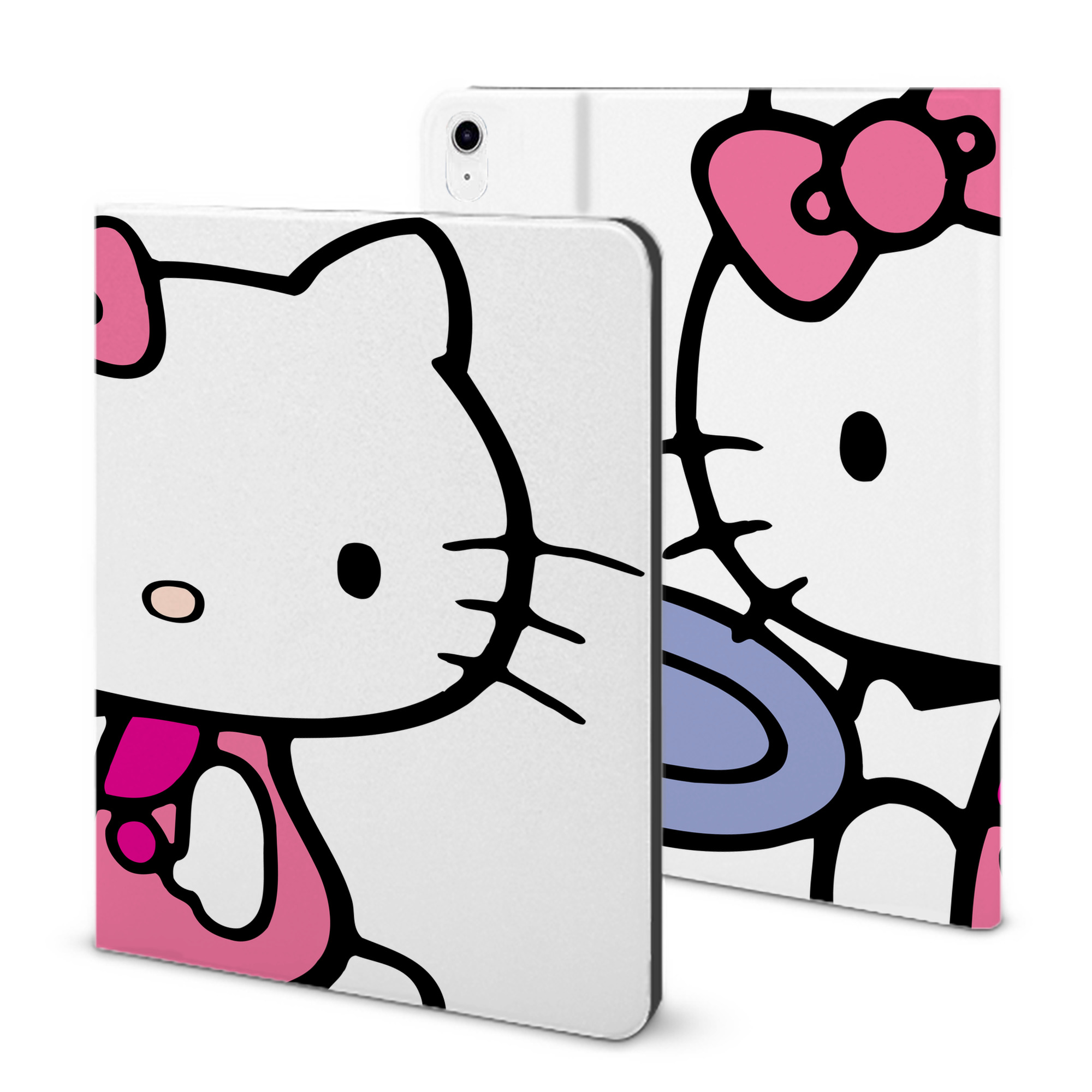 （画像用） Hello Kitty ハローキティ IPad ケース ブック型 PUレザー TPU 耐衝撃 軽量 薄型 ペン収納なし 全面保護 IPad 各モデル対応